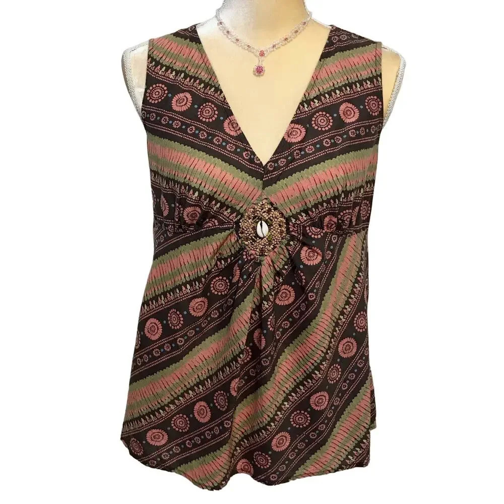 Mimi Maternity Sleeveless Baby Doll Blouse S